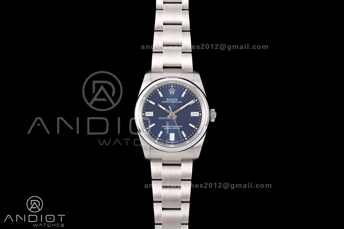 Oyster Perpetual 126000 36mm QF 1:1 Best Edition 904L Steel Deep Blue Dial JH3230 Free Sprung